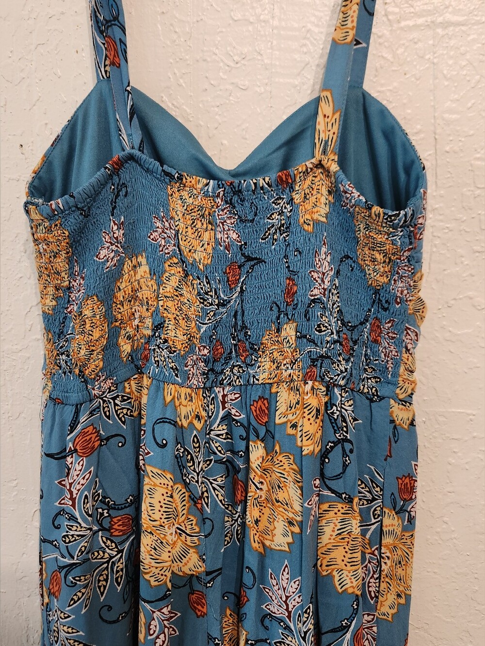 B.O.G. Collective Floral Smocked Top Wide-Leg Jumpsuit Sz M - Picture 5 of 7